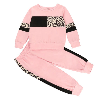US Stock Spring Toddler Baby Girls Clothes Sweatsuits Long Sleeve Hooded Cotton Tops Pants Clothing Outfit Tracksuit