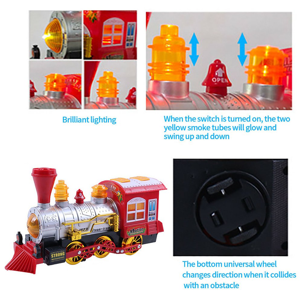 Baby Bubble Blowing Toy Train. Musical Carriage Fire Truck With Colorful Lights Sounds