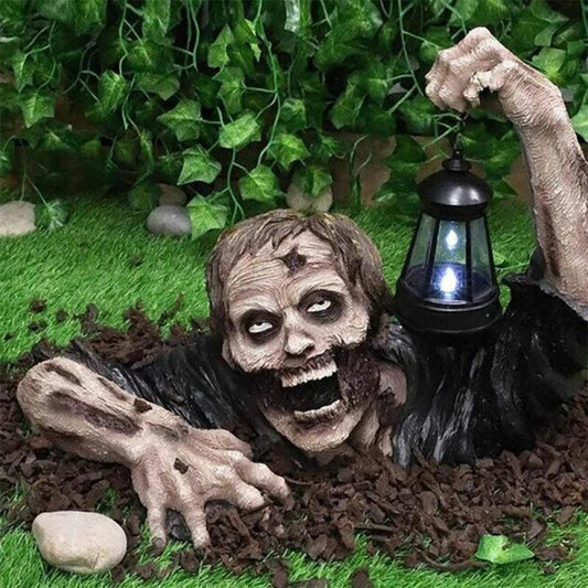 New Horror Zombie Lantern Halloween Sculpture Statue Crafts Decorations For Outdoor Yard Lawn Garden