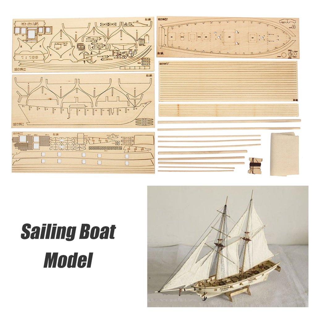 Scale Assembling  Model Wooden Sailboat Kit