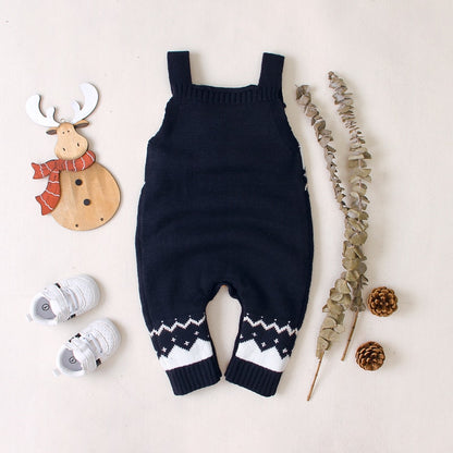 Baby Clothes Christmas Elk Jumper Bodysuits One-piece Clothes For Newbies Triangle Romper