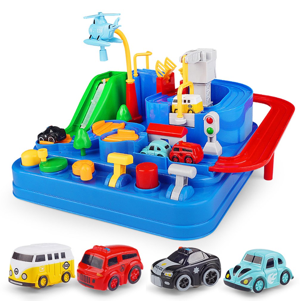Kids Toys Track Adventure Car Table Game  Mechanical Parking Lots Children Holiday Gifts