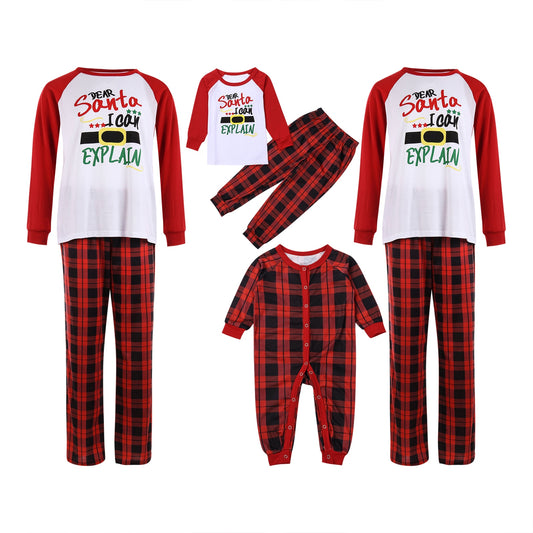 I'm cute Christmas Family Pajama Sets  Adult Kids Pajama and Baby Sleepwear set
