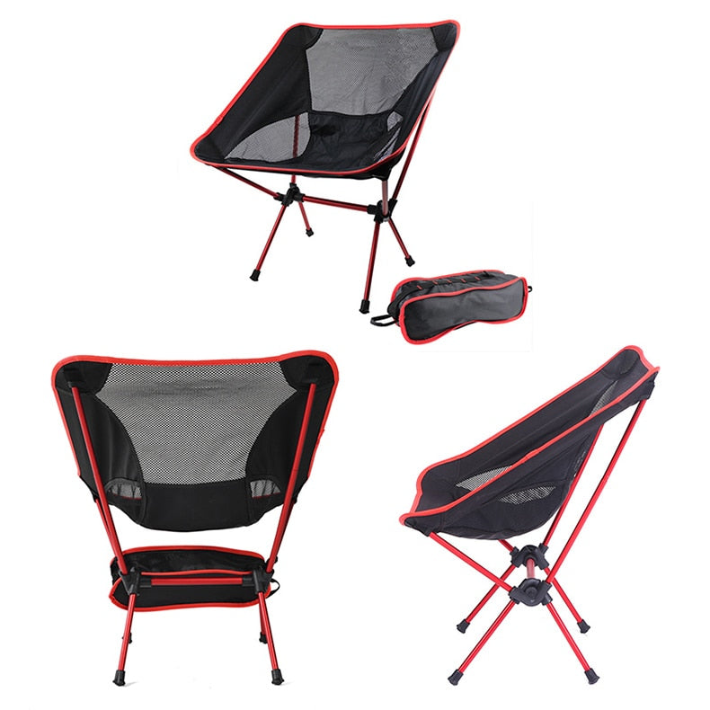 Detachable Portable Folding Moon Chair. Outdoor Camping Chairs, Beach Fishing Chair, Ultralight Travel Hiking Picnic Seat Tools