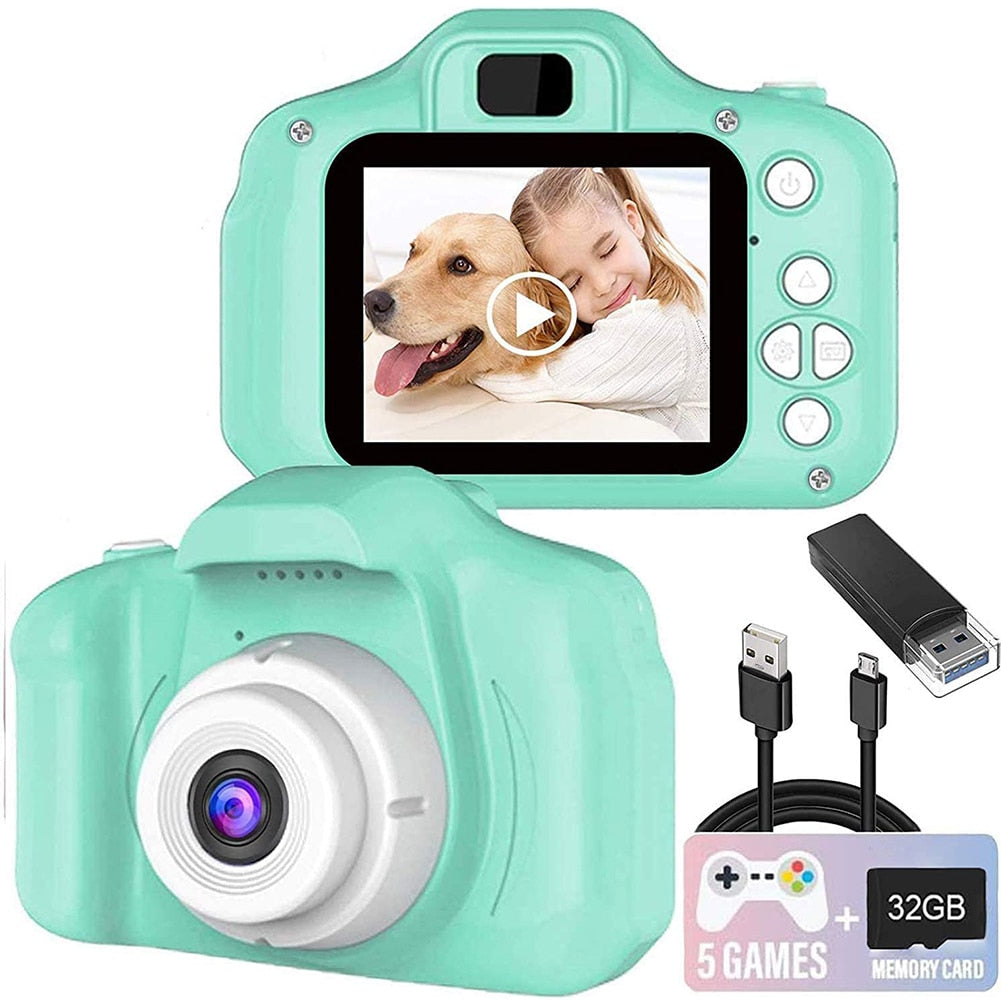 Kids Digital Camera Dual Lens 2 inch Touch Screen 1080P Mini Video Camera