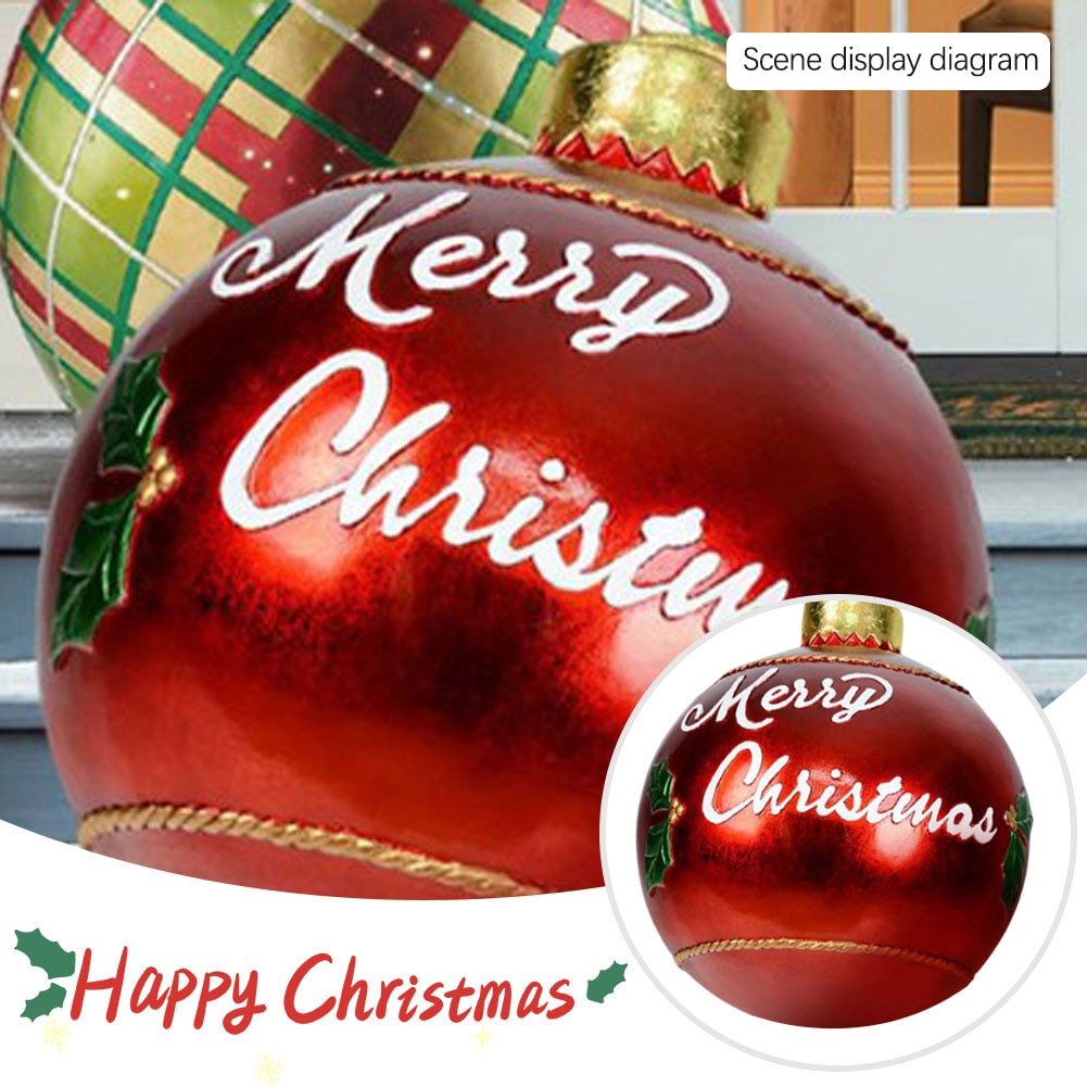 Outdoor Christmas Inflatable Decorated PVC Ball Xmas Tree Decorations