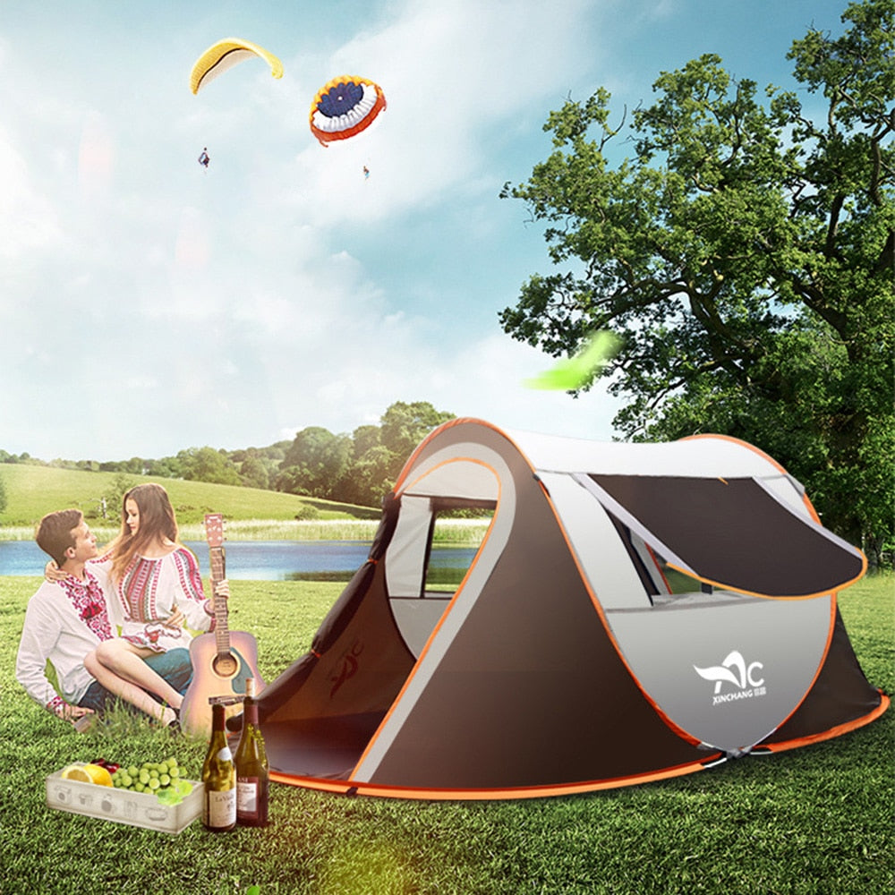 Outdoor Full-Automatic Instant Unfold Rain-Proof Tent for the  Family.