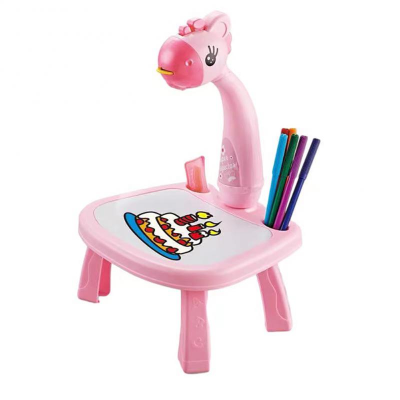 Kids Toy Painting and Drawing Table with LED Projector and  Music