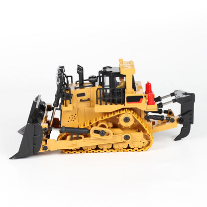 BC1032 Remote Control Bulldozer 1/24 RC Car 2.4Ghz 9 Channel Dozer Front Loader Toy with Light and Sound.