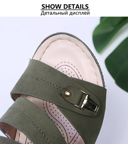 2023 NEW for women 2022 slip-on sandals women slippers hollow platform shoes women solid color summer shoes sandalias mujer