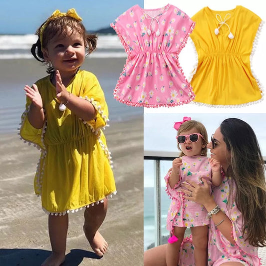 Kids Girls Beach Robe Cover Up Sundress