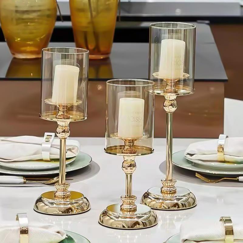 Luxury Aromatherapy Golden Candlestick Holders.