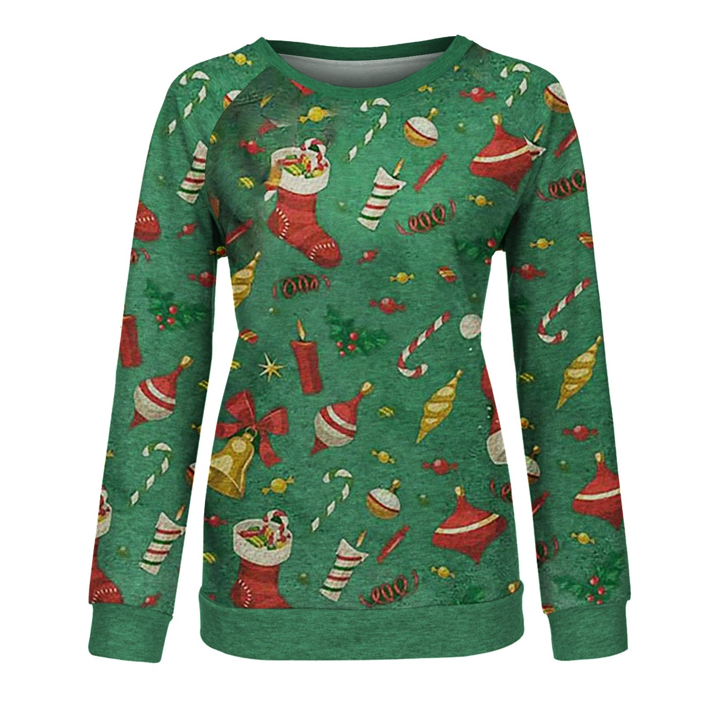 New Fashion Pullover Top Print Snowman Sweaters, Christmas Sweatshirt, Winter Warm Sweatshirt Long Sleeve S-3xl Women