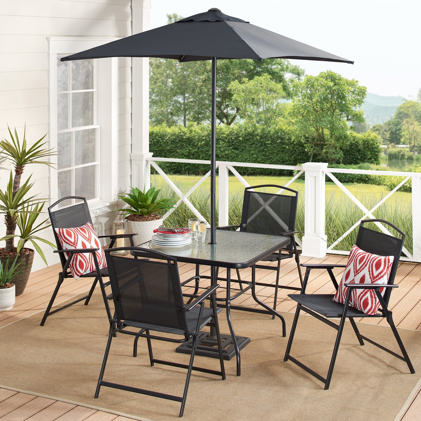 Mainstays Albany Lane 6 Piece Outdoor Patio Tables Chairs Set