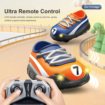 Remote control shoe shaped soccer car