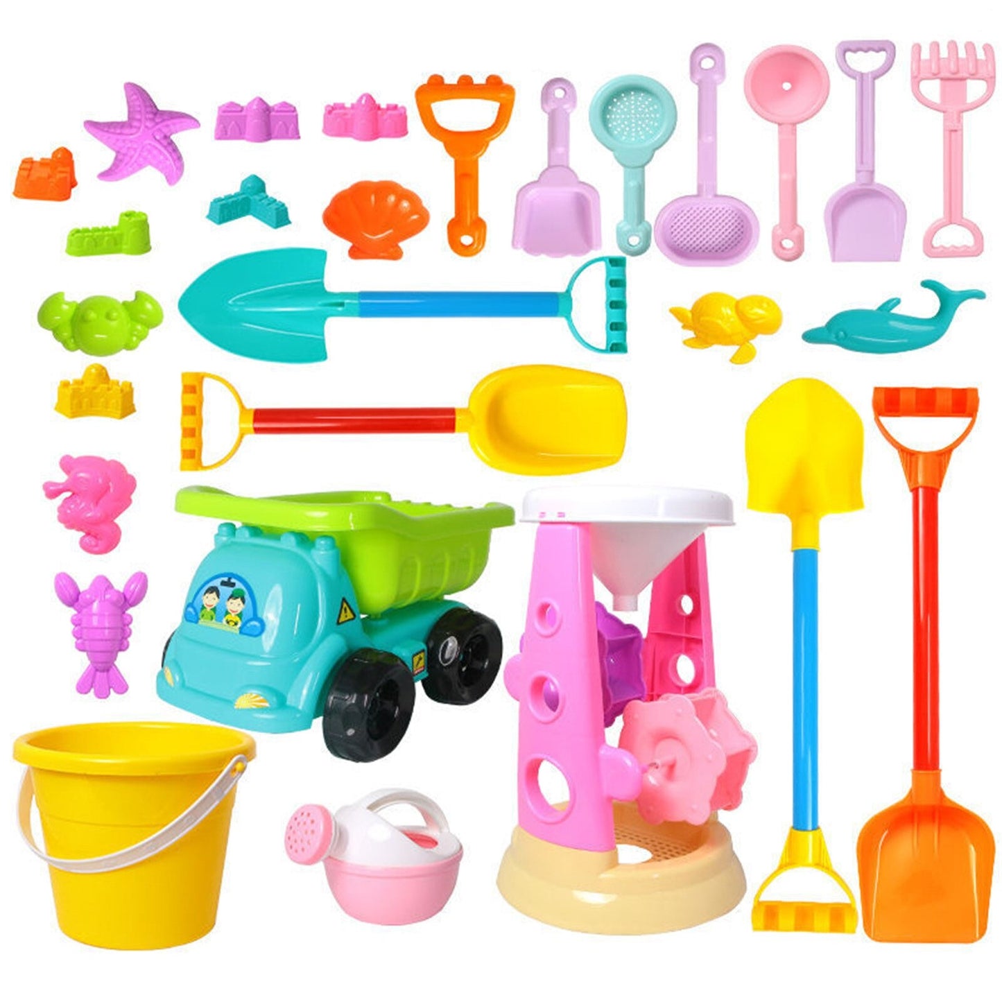 Summer Beach Set Kit Water and Sand Bucket with Pit Tool for Boys and Girls