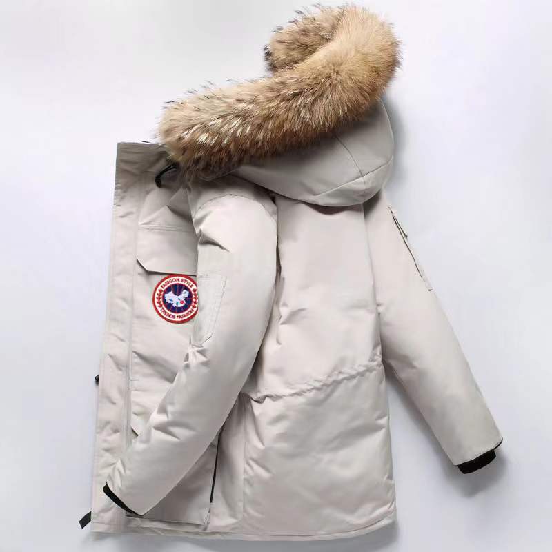 Super thick winter down jacket, windproof warm cotton padded jacket cold prevention coat snow proof trench