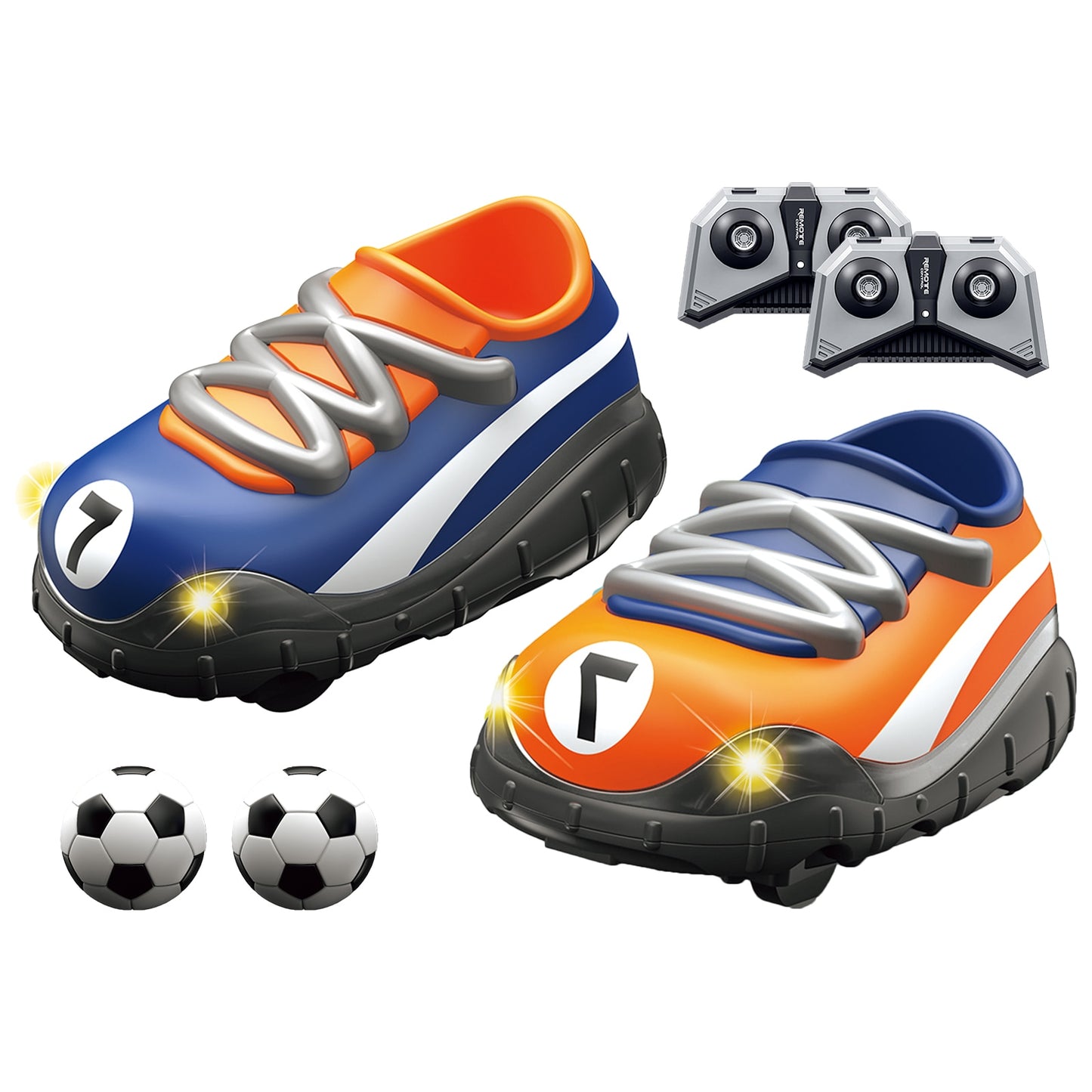Remote control shoe shaped soccer car