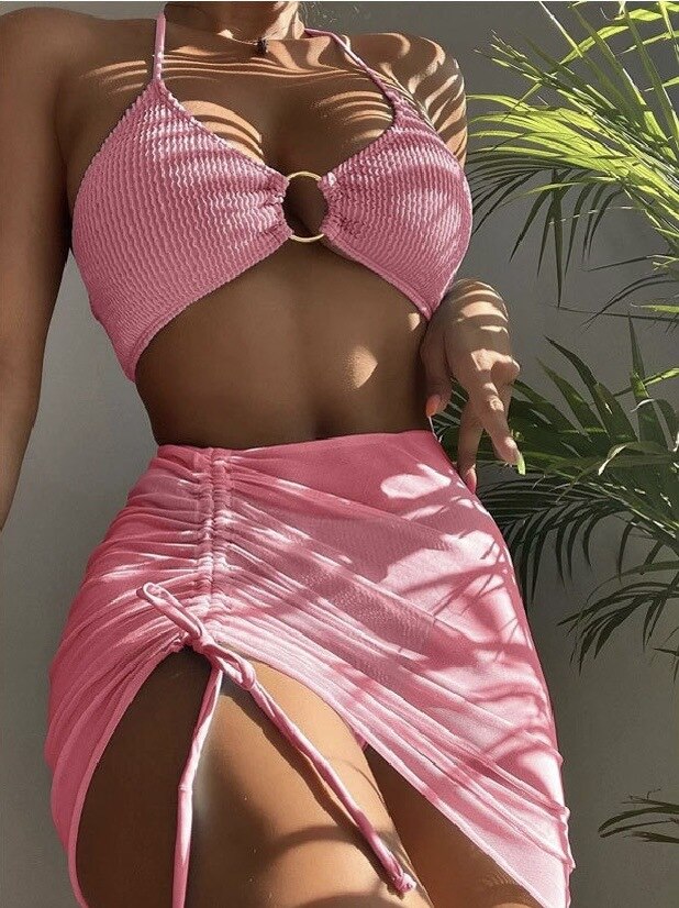 Sexy 3 piece Mesh Swimsuit for women.