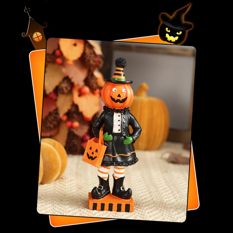 Halloween Decoration Accessories Gentleman Pumpkin Doll Statues