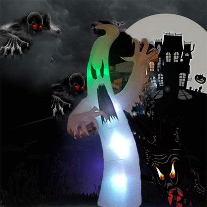 3.6m Halloween Inflatable Decorations. Scary Color Changing Ghost ad Garden Courtyard Accessories LED Horror Toy