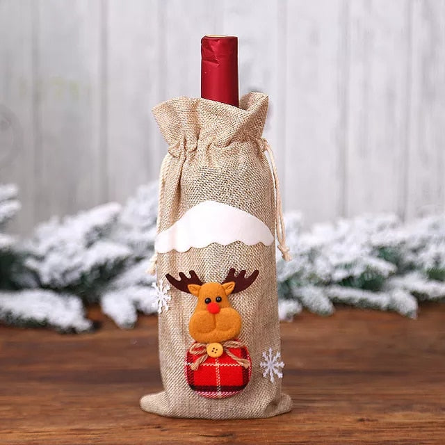 Christmas  Wine Bottle Cover Toppers