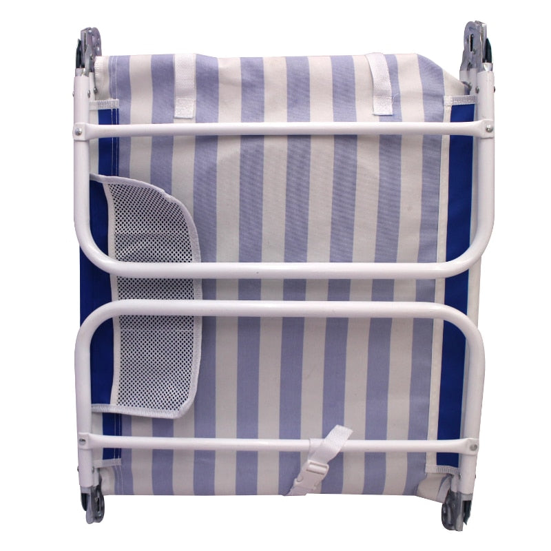 2-Pack Mainstays Folding Backpack Face-Down Beach Lounger, Blue & White Stripe
