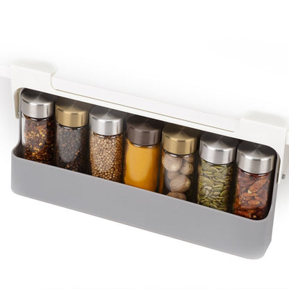 Kitchen Self-adhesive Spice Seasoning Bottle Organizer Rack