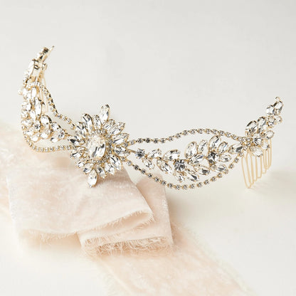 Stonefans Luxury Rhinestone Fashion Bridal Hair Clip for Women, Girls Jewelry Star, Accessories  Headband