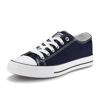 Womens Low Cut Top Canvas Designer Fashion Sneakers - blueselections
