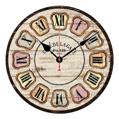 Home Creative Decoration Wooden Retro Wall Hanging Clocks - blueselections
