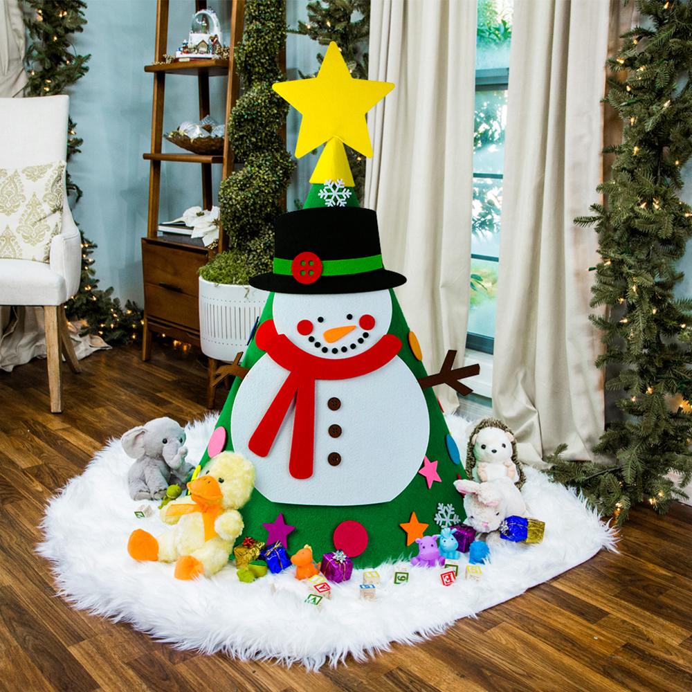 Felt Toddler Christmas Tree with cling-on decorations - blueselections