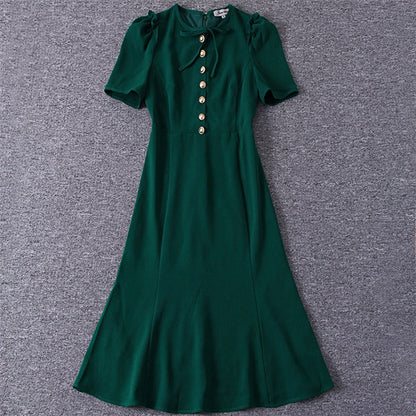 Women's Casual Party Elegant High Quality Mermaid Green Dress - blueselections