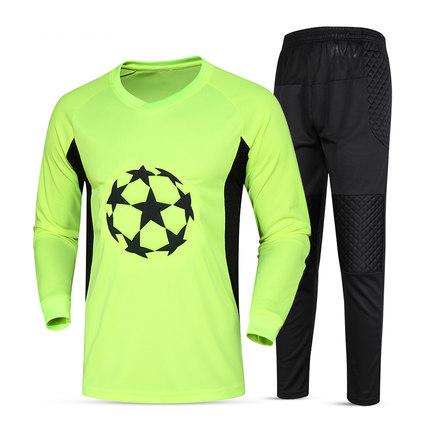 Soccer Jerseys Kit Sponge Protector Long Sleeve Suit - blueselections