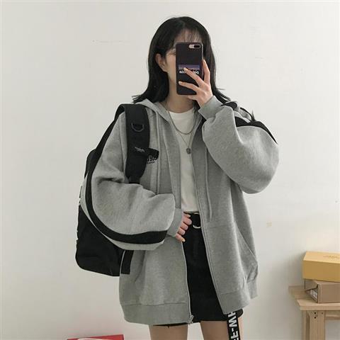 Lazy Plush and Thick Zip-up Autumn And Winter Fashion Women's Hoodie Sweatshirt. - blueselections